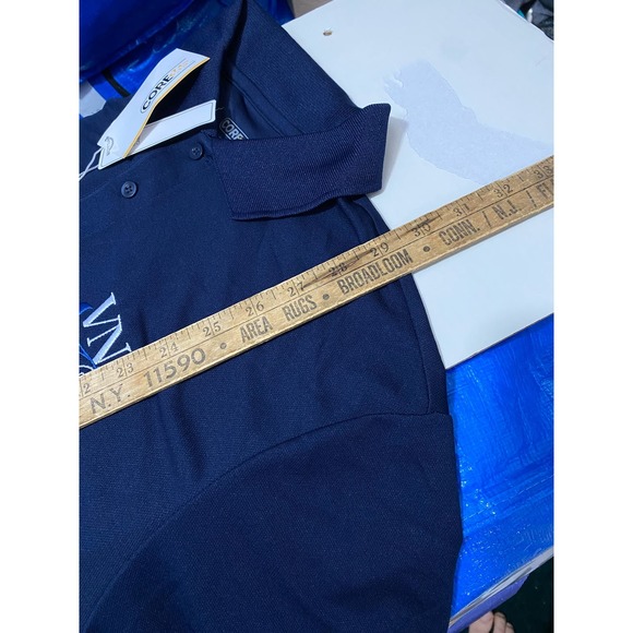NWT Core365 Men’s Polo Shirt Size Large Classic Navy Blue Short Sleeve VNA - Picture 2 of 9